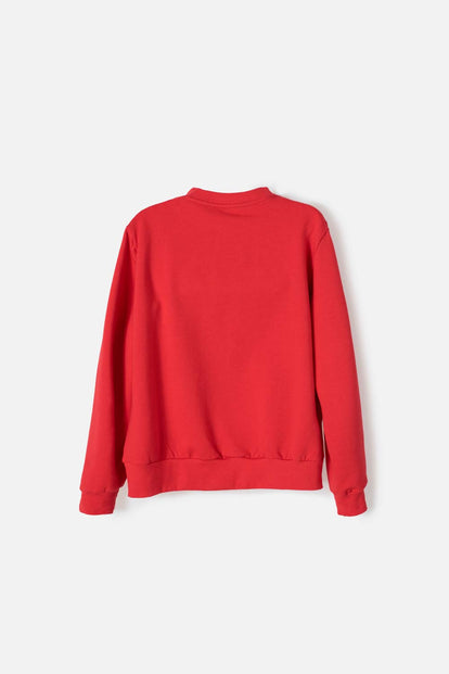 POLERON DE MINNIE MOUSE ESTAMPADO ROJO PARA NIÑA