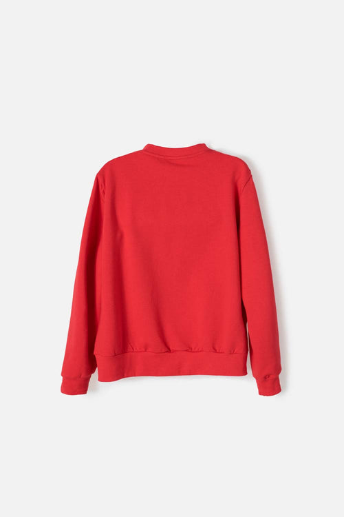 POLERON DE MINNIE MOUSE ESTAMPADO ROJO PARA NIÑA