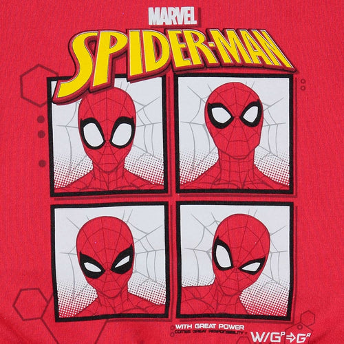 POLERON DE SPIDER-MAN MANGA LARGA ROJO PARA NIÑO