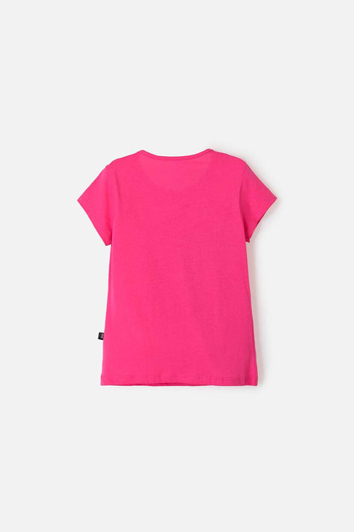 POLERA DE MINNIE MOUSE FUCSIA CON DETALLES BRILLANTES PARA NIÑA