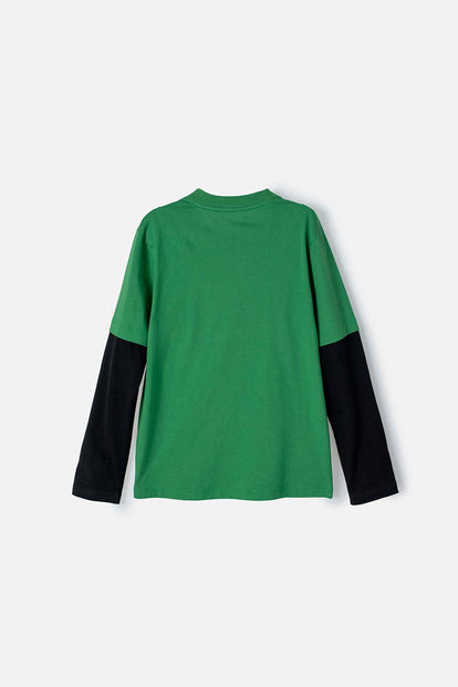 POLERA DE MINECRAFT MANGA LARGA PARA NIÑO