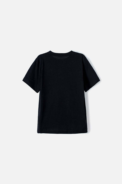 POLERA DE BATMAN MANGA CORTA NEGRA PARA NIÑO