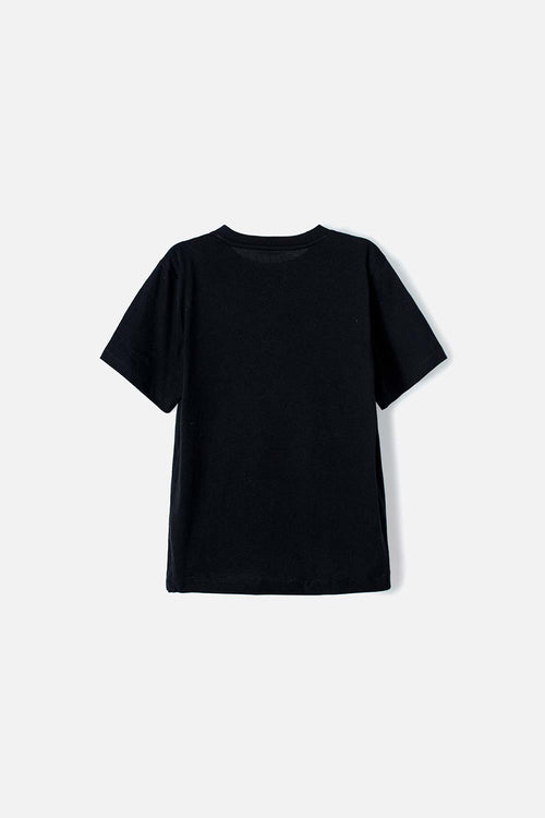 POLERA DE BATMAN MANGA CORTA NEGRA PARA NIÑO