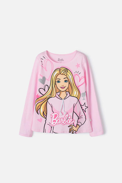 POLERA DE LA BARBIE MANGA LARGA PARA NIÑA