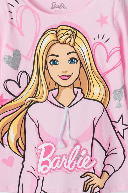 POLERA DE LA BARBIE MANGA LARGA PARA NIÑA