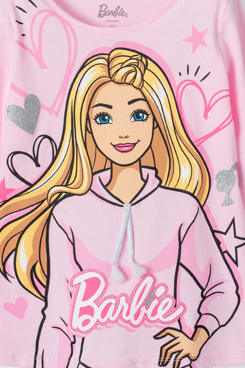 POLERA DE LA BARBIE MANGA LARGA PARA NIÑA