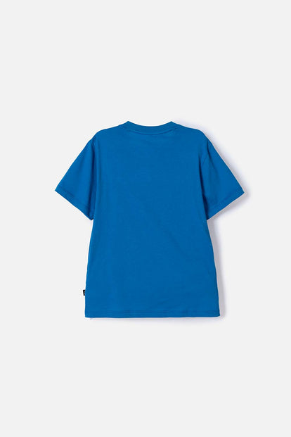 POLERA DE SUPERMAN MANGA CORTA AZUL PARA NIÑO