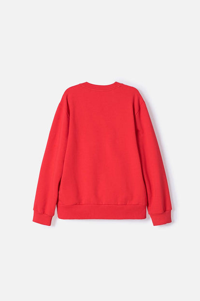 POLERON DE SUPERMAN CERRADO ROJO PARA NIÑO