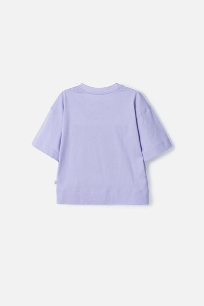POLERA DE BARBIE LAVANDA CON MIRELLA PARA NIÑA