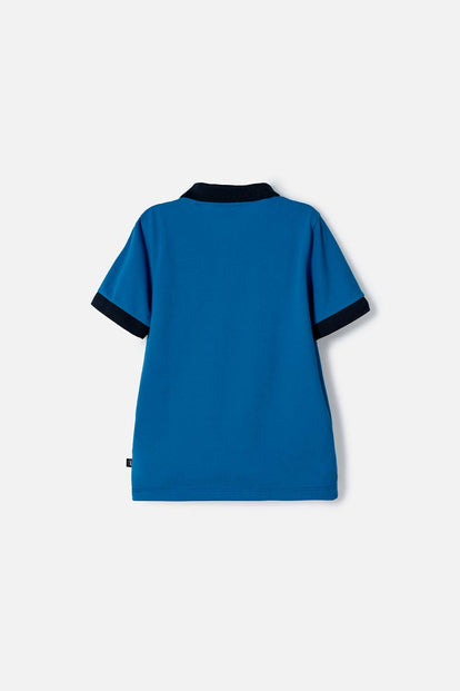 POLERA DE SONIC TIPO POLO AZUL PARA NIÑO
