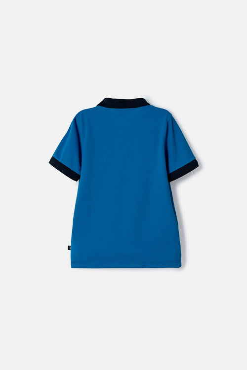 POLERA DE SONIC TIPO POLO AZUL PARA NIÑO