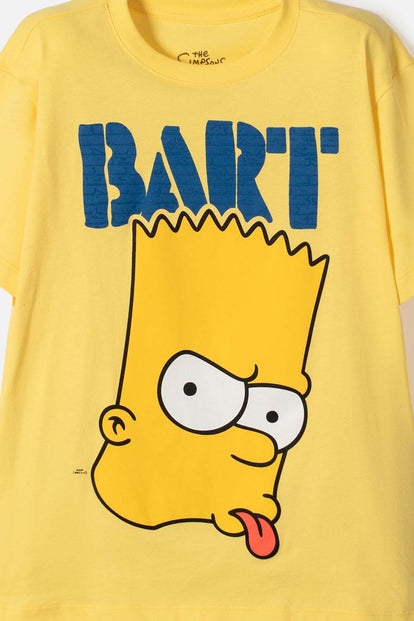 POLERA DE LOS SIMPSONS MANGA CORTA AMARILLA PARA NIÑO
