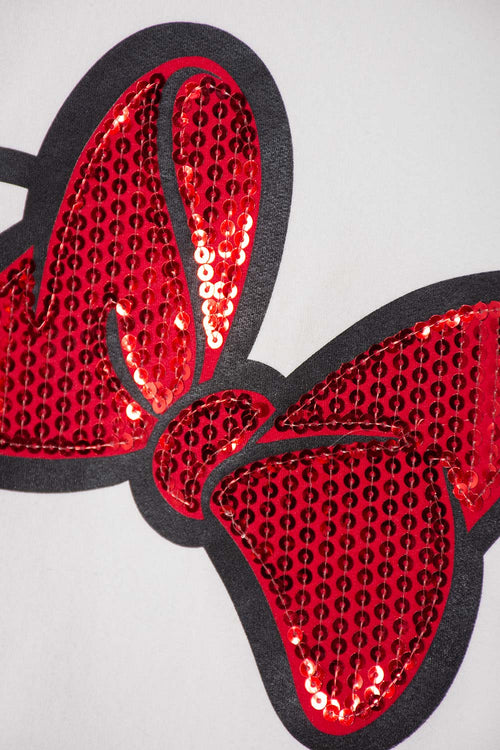 POLERON MINNIE MOUSE CERRADO MARRFIL PARA NIÑA