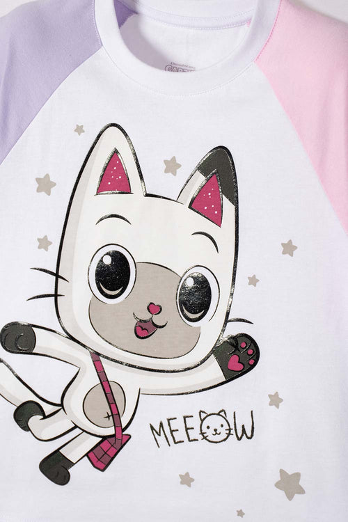 POLERA DE GABBY’S DOLLHOUSE MANGA CORTA MULTICOLOR PARA NIÑA