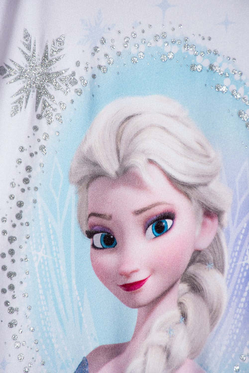 VESTIDO DE FROZEN CON TULL BLANCO Y AZUL PARA NIÑA
