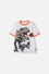 POLERA DE JURASSIC WORLD MANGA CORTA BLANCO PARA NIÑO