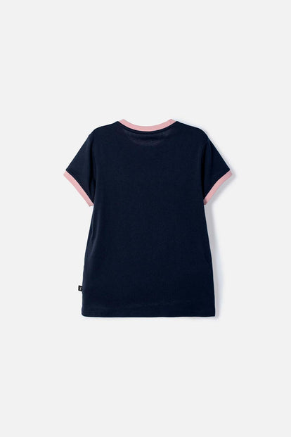 POLERA DE HARRY POTTER MANGA CORTA AZUL PARA NIÑA