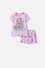 PIJAMA DE BARBIE MANGA CORTA ROSADA PARA NIÑA