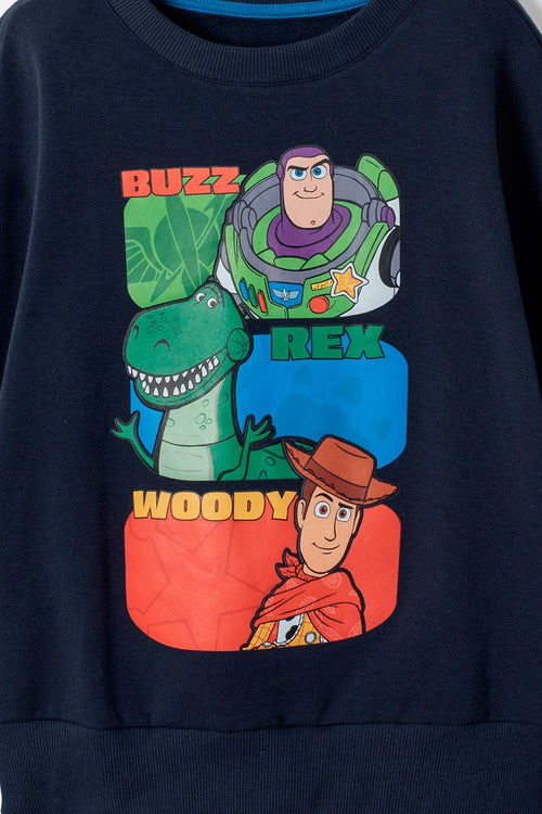 POLERON DE TOY STORY CERRADO AZUL OSCURO PARA NIÑO