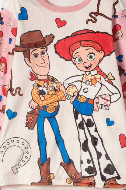 PIJAMA DE TOY STORY PANTALÓN LARGO PALO DE ROSA PARA NIÑA