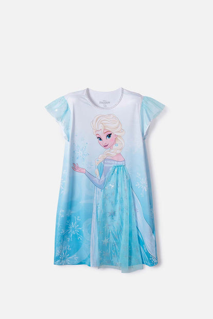 PIJAMA DE FROZEN TIPO BATOLA AZUL PARA NIÑA