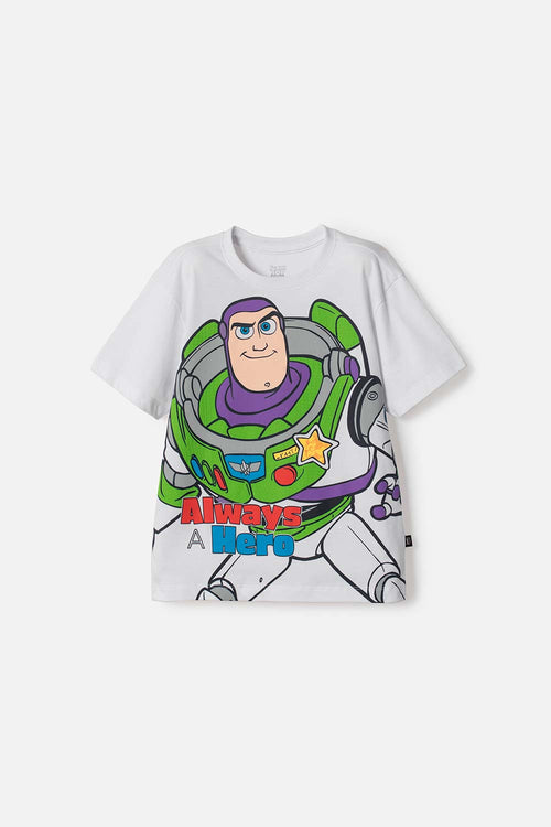 POLERA DE TOY STORY MANGA CORTA BLANCO PARA NIÑO