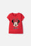 POLERA DE MINNIE MOUSE MANGA CORTA ROJO PARA NIÑA