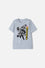 POLERA DE MY HERO ACADEMIA MANGA CORTA GRIS PARA NIÑO