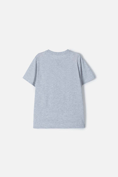 POLERA DE MY HERO ACADEMIA MANGA CORTA GRIS PARA NIÑO