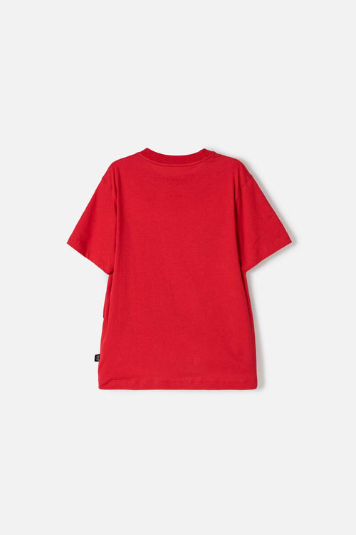 POLERA DE SPIDERMAN MANGA CORTA ROJO PARA NIÑO
