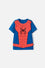 POLERA DE SPIDER-MAN MANGA CORTA AZUL Y ROJO PARA NIÑO