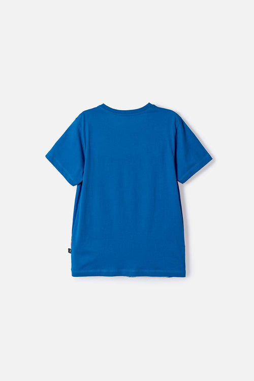 POLERA DE SPIDER-MAN MANGA CORTA AZUL Y ROJO PARA NIÑO