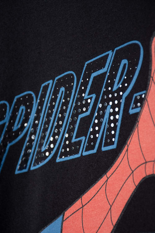 POLERA DE SPIDERMAN MANGA LARGA NEGRO PARA NIÑO