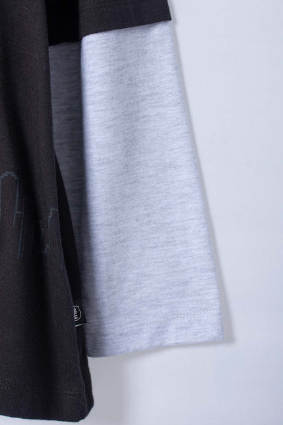 POLERA DE SPIDERMAN MANGA LARGA NEGRO PARA NIÑO