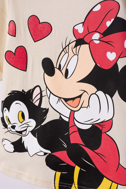 POLERA DE MINNIE MOUSE MANGA CORTA MULTICOLOR PARA NIÑA