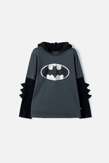 POLERA DE BATMAN MANGA LARGA PARA NIÑO