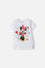 POLERA DE MINNIE MOUSE MANGA CORTA BLANCO PARA NIÑA