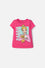 POLERA DE BARBIE MANGA CORTA ROSADA PARA NIÑA