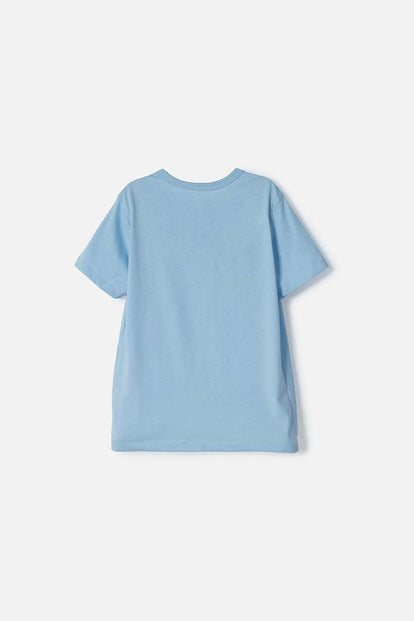 POLERA DE SONIC MANGA CORTA AZUL PARA NIÑO