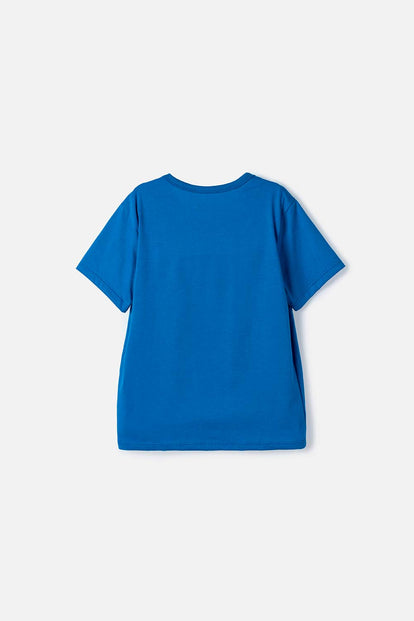 POLERA DE SONIC MANGA CORTA AZUL PARA NIÑO