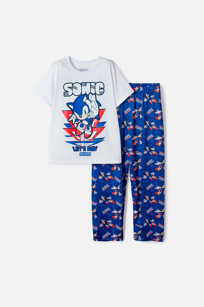 PIJAMA DE SONIC PANTALÓN LARGO MULTICOLOR PARA NIÑO