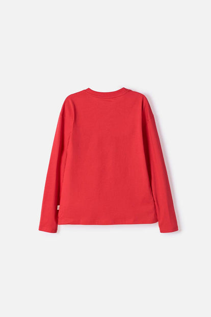 POLERA  DE MINNIE MOUSE MANGA LARGA ROJO PARA NIÑA
