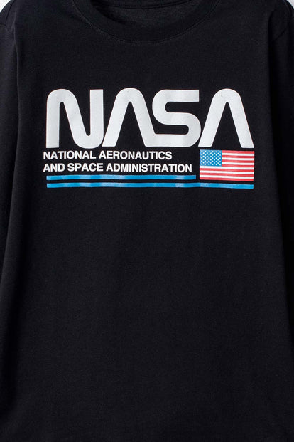POLERA DE LA NASA MANGA LARGA AZUL PARA NIÑO