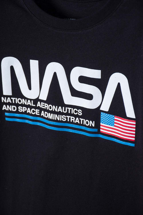 POLERA DE LA NASA MANGA LARGA AZUL PARA NIÑO