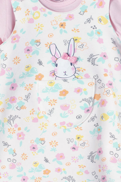 VESTIDO LITTLEMIC ESTAMPADO MULTICOLOR PARA NIÑA DE 2T A 5T