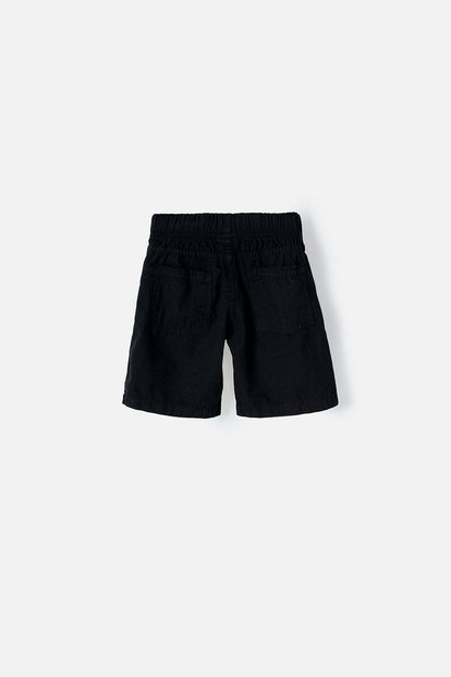 BERMUDA LITTLEMIC CON RESORTE NEGRO PARA NIÑO DE 2T A 5T