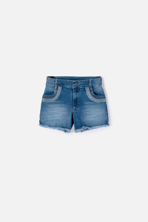 SHORT DE MIC INDIGO MEDIO PARA NIÑA