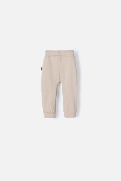JOGGER DE LITTLEMIC CON CORDÓN CAKI PARA BEBÉ NIÑO