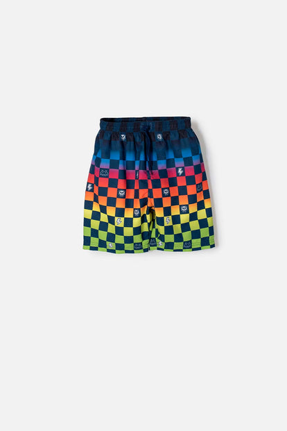 BERMUDA DE BAÑO MIC MULTICOLOR CON PRETINA ELÁSTICA PARA NIÑO