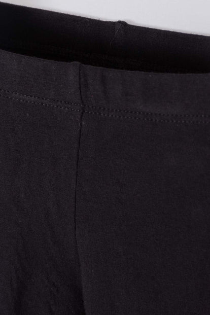 LEGGINS X2 DE LITTLEMIC NEGRO Y PALO DE ROSA  PARA NIÑA 2T A 5T